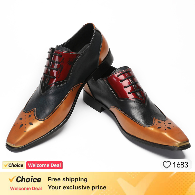 LUXURY MEN'S OXFORD SHOES BLAC - Leather Shoe Polish ulasan dan harga