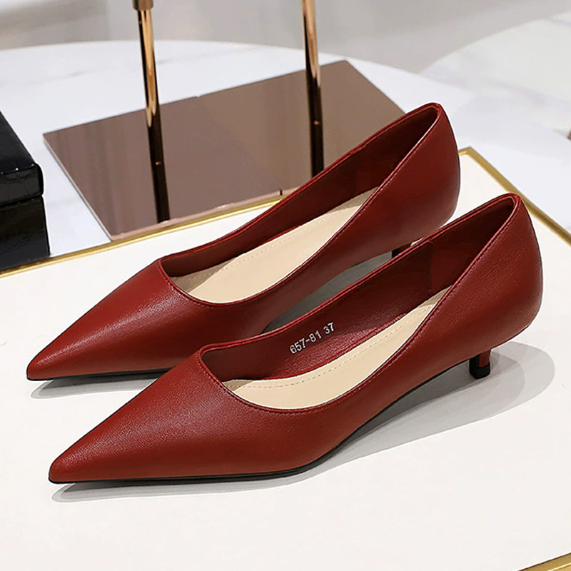 Fashion Pointed Toe Mid Heeled - Shoe Tree ulasan dan harga